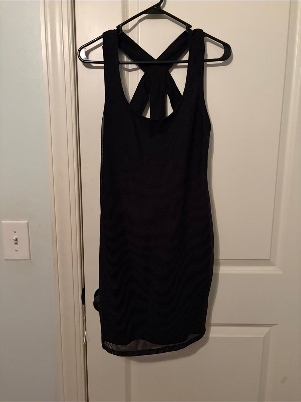 BCBGeneration Black Cross-Back Mini Dress
